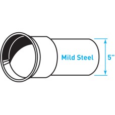 Truck Exhaust 20º Expanded Lipped Flange, Mild Steel - 5" Diameter